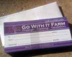 Go With It Farm: Gift Certificates