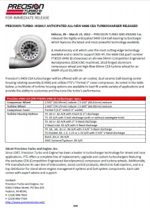 Precision Turbo: Highly Anticipated 6466 CEA® Turbocharger Released